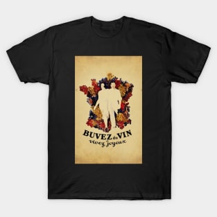 Retro poster - pub - vintage - Drink wine - T-Shirt